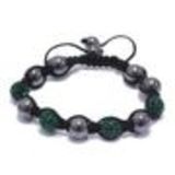 Bracelet Shamballa 4, AOH-16 Vert - 1416-5753