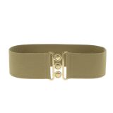 Ceinture femme élastique large à boucle 3 boutons, GLORIA Fabriqué en France