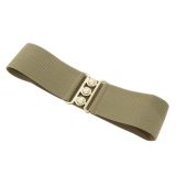 Ceinture femme élastique large à boucle 3 boutons, GLORIA Fabriqué en France