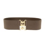 Ceinture femme élastique large à boucle 3 boutons, GLORIA Fabriqué en France