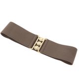 Ceinture femme élastique large à boucle 3 boutons, GLORIA Fabriqué en France