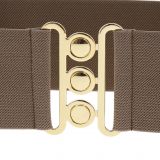 Ceinture femme élastique large à boucle 3 boutons, GLORIA Fabriqué en France