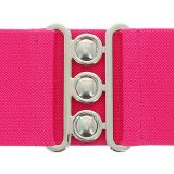 Ceinture femme élastique large à boucle 3 boutons, GLORIA Fabriqué en France