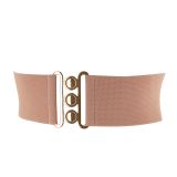 Ceinture femme élastique large à boucle 3 boutons, GLORIA Fabriqué en France