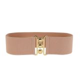 Ceinture femme élastique large à boucle 3 boutons, GLORIA Fabriqué en France