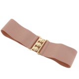 Ceinture femme élastique large à boucle 3 boutons, GLORIA Fabriqué en France