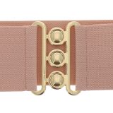 Ceinture femme élastique large à boucle 3 boutons, GLORIA Fabriqué en France