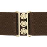 Ceinture femme élastique large à boucle 3 boutons, GLORIA Fabriqué en France