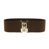 Ceinture femme élastique large à boucle 3 boutons, GLORIA Fabriqué en France