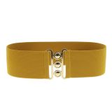 Ceinture femme élastique large à boucle 3 boutons, GLORIA Fabriqué en France