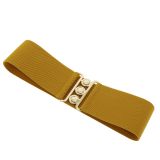 Ceinture femme élastique large à boucle 3 boutons, GLORIA Fabriqué en France