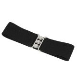 Ceinture femme élastique large à boucle 3 boutons, GLORIA Fabriqué en France