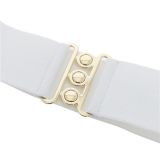 Ceinture femme élastique large à boucle 3 boutons, GLORIA Fabriqué en France