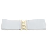 Ceinture femme élastique large à boucle 3 boutons, GLORIA Fabriqué en France