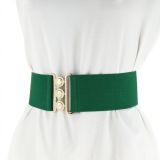 Ceinture femme élastique large à boucle 3 boutons, GLORIA Fabriqué en France