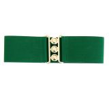 Ceinture femme élastique large à boucle 3 boutons, GLORIA Fabriqué en France