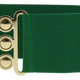 Ceinture femme élastique large à boucle 3 boutons, GLORIA Fabriqué en France