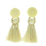 Boucles d'oreilles femme à pompons frange MELINA