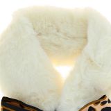 Acrylic fur scarf, Leopard, winter collar CHANTAL