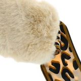 Acrylic fur scarf, Leopard, winter collar CHANTAL