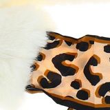 Acrylic fur scarf, Leopard, winter collar CHANTAL