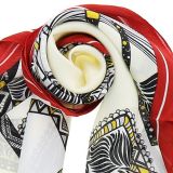 Foulard pour Femme 70 x 70 cm en Polyester haute qualité, sensation Soie, CHIARA