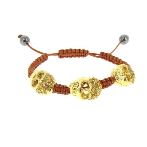 Bracelet tressé, Tête de mort, AOH-59