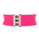 Ceinture femme élastique large à boucle 3 boutons, GLORIA Fabriqué en France