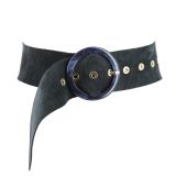 Women genuine Italian Suede Leather Belt, ANETTE, Made in France