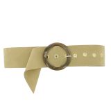 Women genuine Italian Suede Leather Belt, ANETTE, Made in France