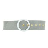 Women genuine Italian Suede Leather Belt, ANETTE, Made in France