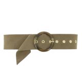 Women genuine Italian Suede Leather Belt, ANETTE, Made in France