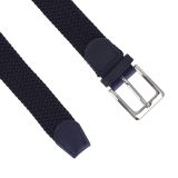 Ceinture élastique tressé et Cuir pour homme et femme, PERDERSEN