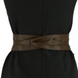 Woman Italian leather Obi belt, CASSIANE