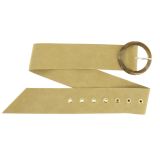 Women genuine Italian Suede Leather Belt, ANETTE, Made in France