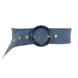 Women genuine Italian Suede Leather Belt, ANETTE, Made in France