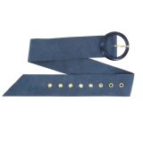 Women genuine Italian Suede Leather Belt, ANETTE, Made in France