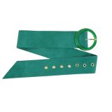 Women genuine Italian Suede Leather Belt, ANETTE, Made in France