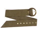 Women genuine Italian Suede Leather Belt, ANETTE, Made in France