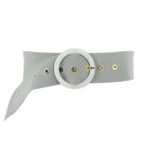 Women genuine Italian Suede Leather Belt, ANETTE, Made in France