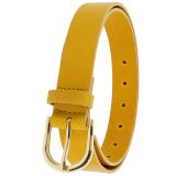 Ceinture femme en Cuir de Taureau à Tannage végétale, Ceinture femme de 3 cm de largeur, Ceinture pour jeans, pantalons, RIVOLI