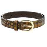 Women's belt in vegetable tanned bull leather, 3 cm wide, RIVOLI