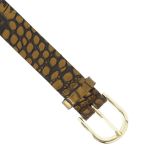 Women's belt in vegetable tanned bull leather, 3 cm wide, RIVOLI