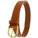 Women's belt in vegetable tanned bull leather, 3 cm wide, RIVOLI