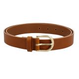 Women's belt in vegetable tanned bull leather, 3 cm wide, RIVOLI