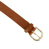 Women's belt in vegetable tanned bull leather, 3 cm wide, RIVOLI