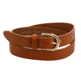 Women's belt in vegetable tanned bull leather, 3 cm wide, RIVOLI