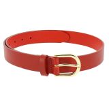 Women's belt in vegetable tanned bull leather, 3 cm wide, RIVOLI