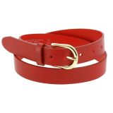 Women's belt in vegetable tanned bull leather, 3 cm wide, RIVOLI