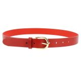 Women's belt in vegetable tanned bull leather, 3 cm wide, RIVOLI